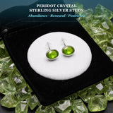 Earrings - Peridot Crystal Sterling Silver Studs