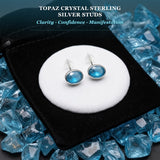 Earrings - Topaz Crystal Sterling Silver Studs