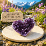 Amethyst Cluster Heart