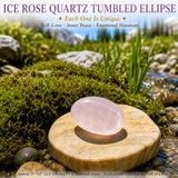 Ice Rose Quartz Tumbled Ellipse
