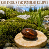 Red Tigers Eye Tumbled Ellipse