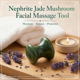 Nephrite Jade Mushroom-Shaped Facial Massage Tool