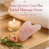 Rose Quartz Gua Sha Facial Massage Stone
