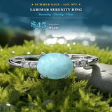 SUMMER 70% OFF SALE Larimar Serenity Ring