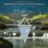 SUMMER 60% OFF SALE Moonstone & Silver Intuition Necklace