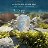 SUMMER 60% OFF SALE Moonstone & Silver Ring