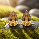 Citrine & Sliver "Abundance" Stud Earrings