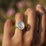 Moonstone & Gold Ring of Luminosity