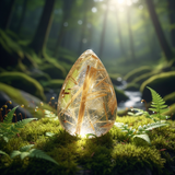 Angel Hair Rutilated Quartz Teardrop Cabochon