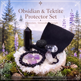 Obsidian & Tektite Protector Pouch Set