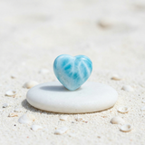 Larimar Hand Carved Heart