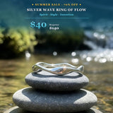 SUMMER 70% OFF SALE Silver Wave Ring of Flow