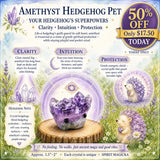 50% OFF SALE -Crystal Amethyst Hedgehog Pet-Limited Time Offer